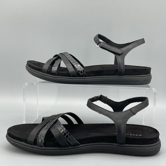 NEW Easy Spirit Women’s Dottle Ankle Strap Comfort Sandals Black Size 7.5M - Picture 2 of 10